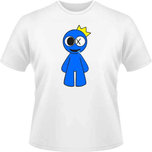 Camisa Camiseta Azul Babão Rainbow Friends Game Fofinho
